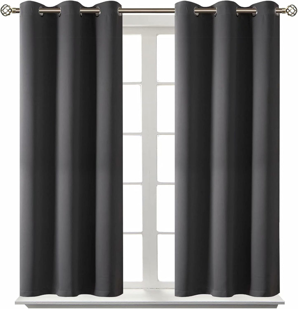 BGment Blackout Curtains for Bedroom - Grommet Thermal Insulated Room Darkening Curtains for Living Room, Set of 2 Panels (38 x 54 Inch, Da…