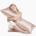 MR&HM Satin Body Pillow Cover, Soft and Breathable Body Pillow Case with Envelope Closure, Cooling and Silky Long Pillowcase for Hair and…