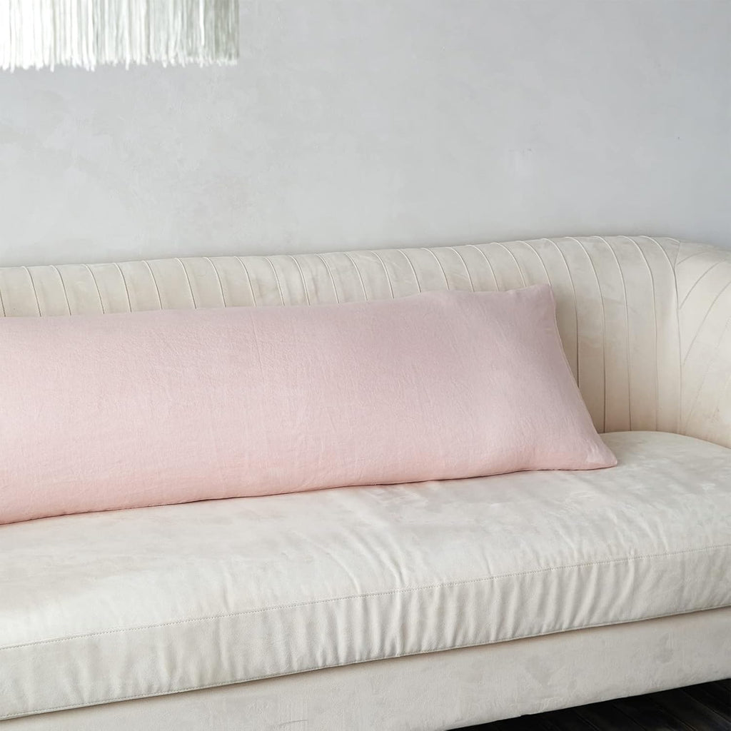 Simple&Opulence Body Pillow Cover 20" x 54",100% Pure Linen, Ultra Soft and Breathable, Body Pillowcase with Envelope Closur…