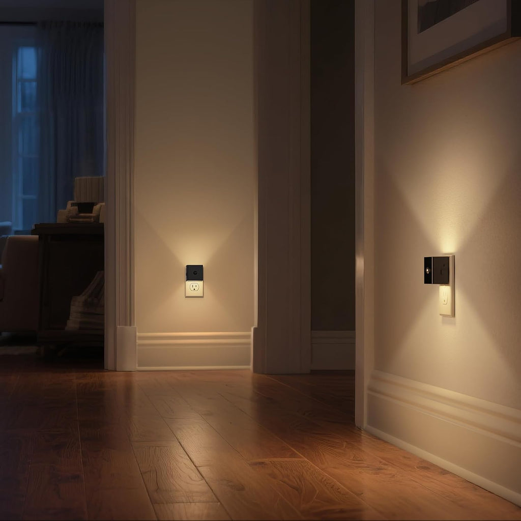 DORESshop LED Motion Sensor Night Light [2 Pack], Plug in Night Light, Dusk to Dawn Night Light Motion Sensor, 3 Level Brightness…