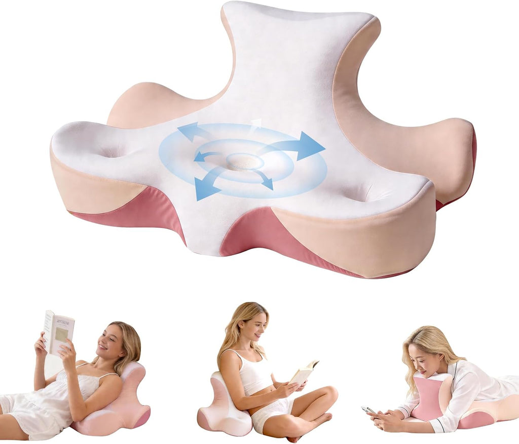 AiSleep Reading Pillow for Bed, Leaning, Lying and Prone, Memory Foam Bed Wedge Pillow for Headboard, Ergonomic Bed Wedge Pillow for Sleepi…
