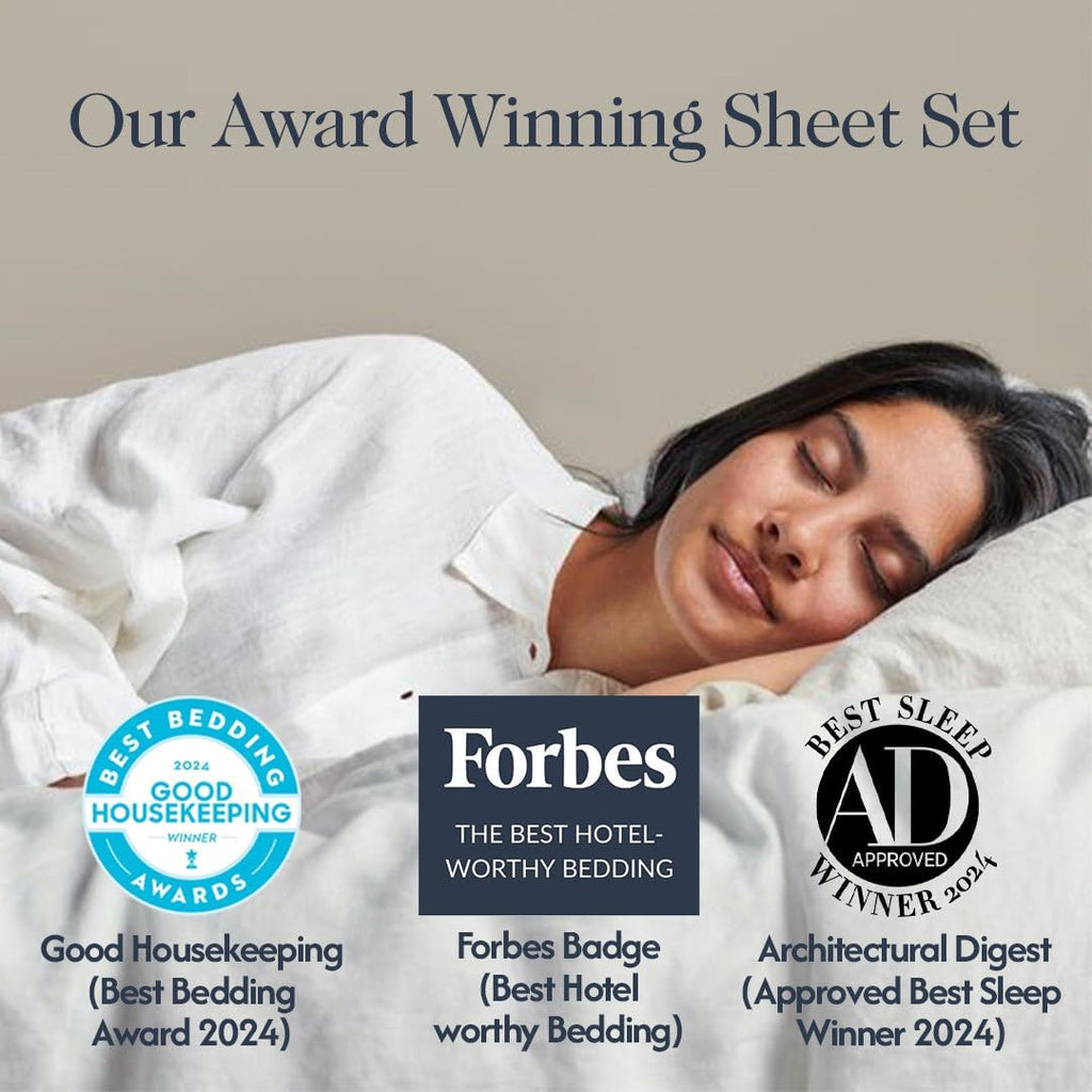 SweaveBedding 100% Egyptian Cotton Percale Sheets Twin Size - Genuine Luxurious 400 Thread Count - Naturally Crisp, Breathable, Skin-Friend…