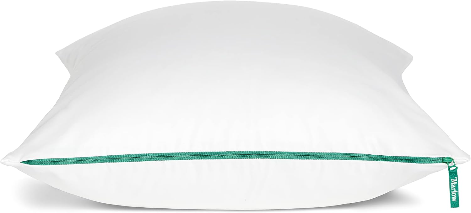 Marlow Cooling Pillow Case - Machine Washable - Zipper Pillow Cases - Made with 100% Long-Staple Cotton - Cooling-Infused Pillow Protector…