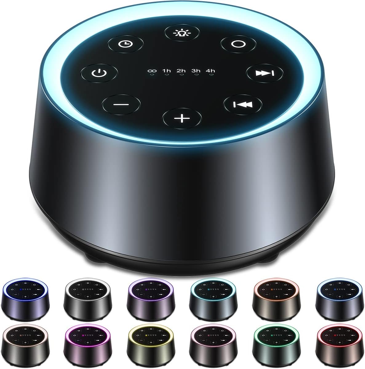 EasyHome Sleep Sound Machine White Noise Machines with 30 Soothing Sounds 12 Adjustable Night Light 10 Adjustment Brightness 32 Levels of V…
