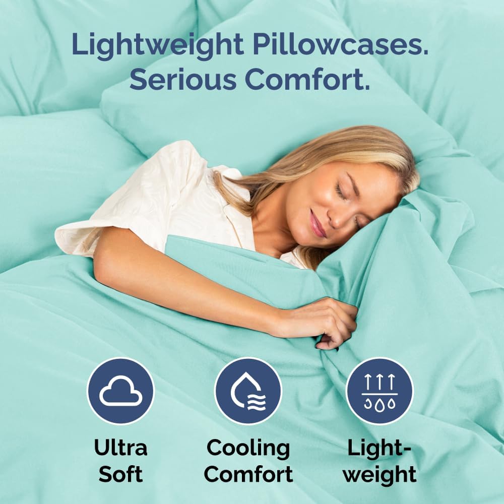 Body Pillowcases Set of 4-20x54 Long Body Pillow Case - Soft Body Pillow Cover for Sleeping & Side Sleepers - Comfy, Breathable & Fade…