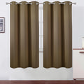 Lemomo Brown Thermal Blackout Curtains/42 x 72 Inch/Set of 2 Panels Room Darkening Curtains for Bedroom 72 Inch silver