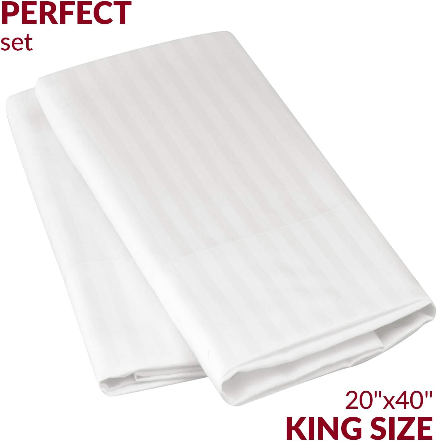 Mellanni Pillow Cases - Luxury, Extra Soft, Cooling Pillow Covers - 2 PC Iconic Collection Pillowcases - Envelope Closure (King 20" x 40",…