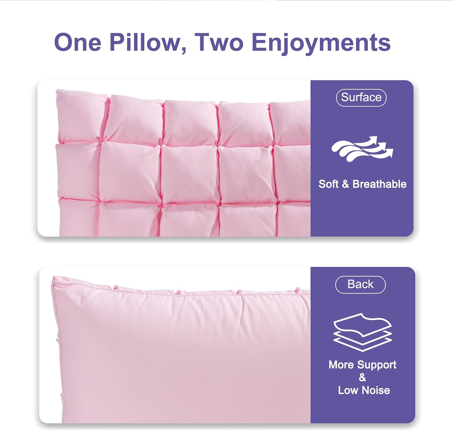 Yourmoon YOUR MOON Super Support Soft Down-Alternative Pillow King Size, Fluffy Soft Luxury Hotel Gel Sleeping Pillows, Bed Pillows for Sid…