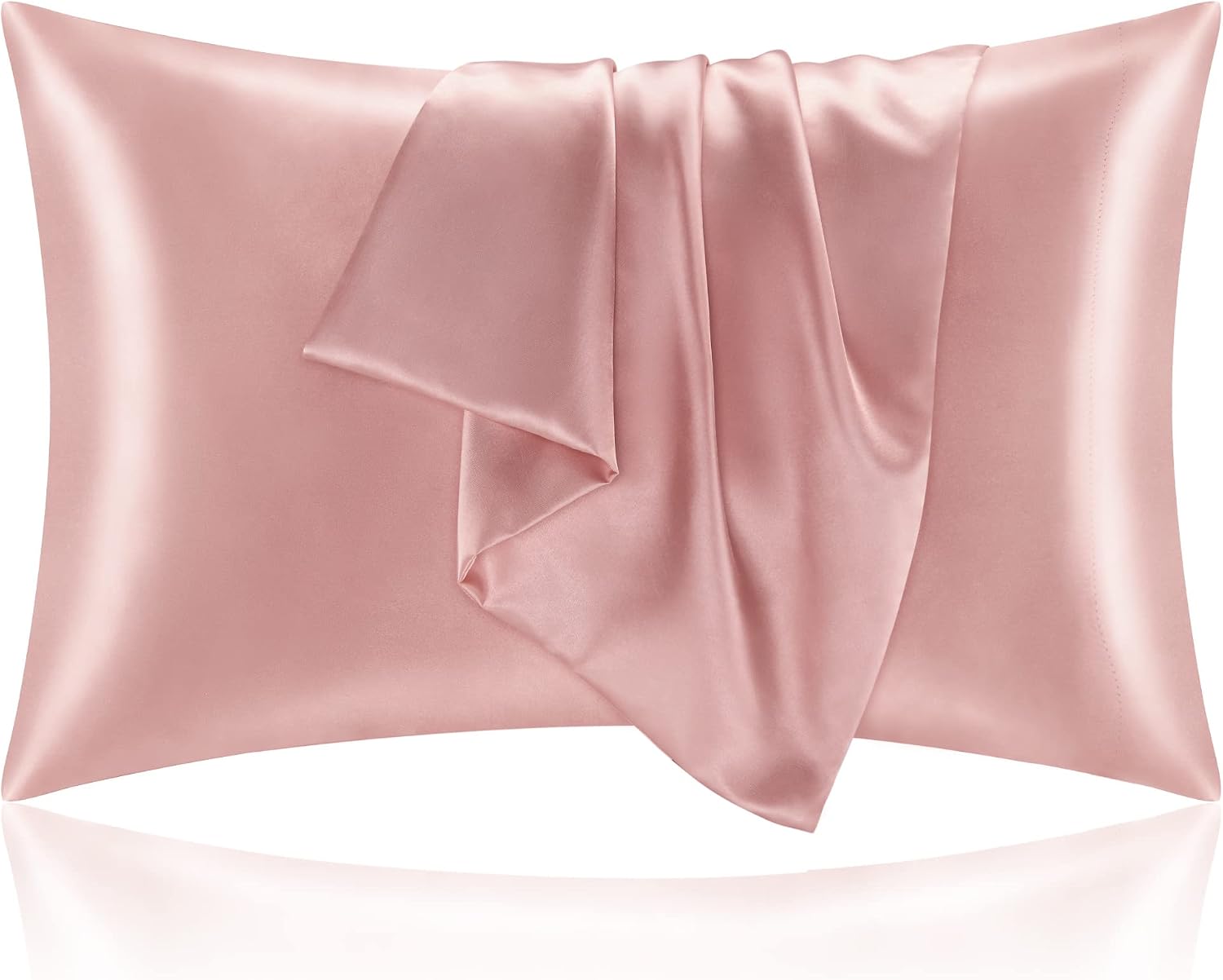 Bedelite Satin Pillowcase for Hair and Skin, Super Soft and Cooling Similar to Silk Pillow Cases 2 Pack with Envelope Closure, Gift for Wom…
