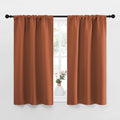 NICETOWN Blackout Curtains and Drapes - Thermal Insulated Solid Rod Pocket Blackout Draperies/Panels (Burnt Orange, 1 Pair, 34 by 45 inches)