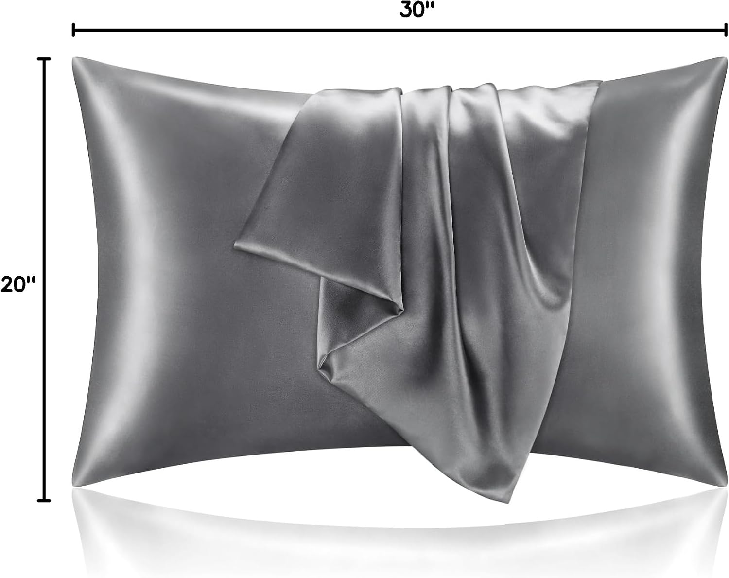 Bedelite Satin Pillowcase for Hair and Skin, Super Soft and Cooling Similar to Silk Pillow Cases 2 Pack with Envelope Closure, Gift for Wom…