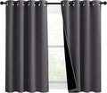 Nicetown 100% Blackout Blinds, Set of 2, 46" x 45", Laundry Room Decor Window Treatment Curtains for Large Patio Sliding Door, Thermal Insu…