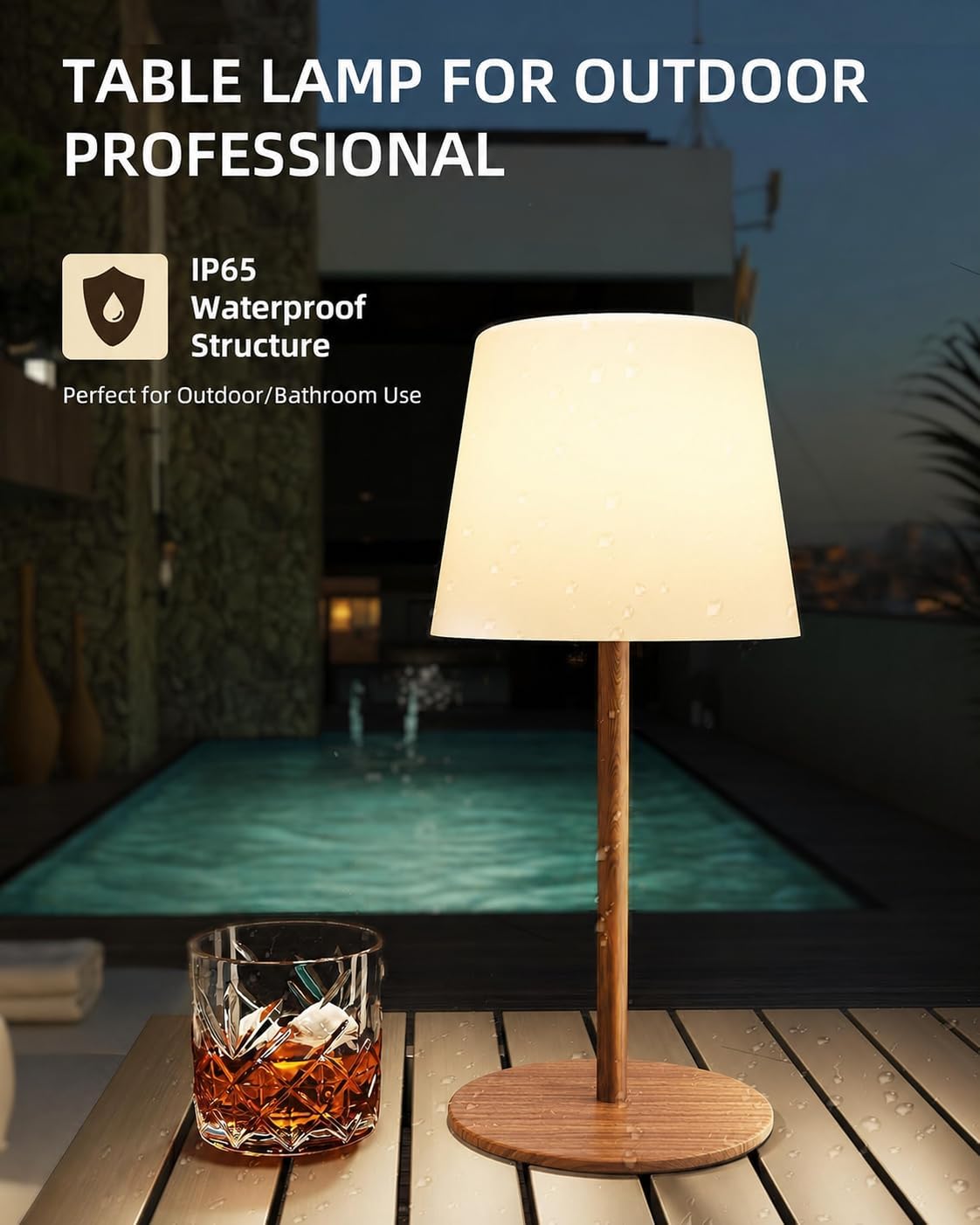 EZVALO Spa-Like Shower Lamp – IP65 Waterproof Bathroom Lamp, Rechargeable Cordless Mood Light, 3 Color Temps for Relaxing Bathroom &…