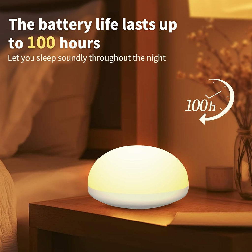 Nursery Night Light for Kids, Baby Nightlight with 2 Colors Changing Mode, Touch Control Dimmer Portable Lamp for Newborn Baby Nursery…
