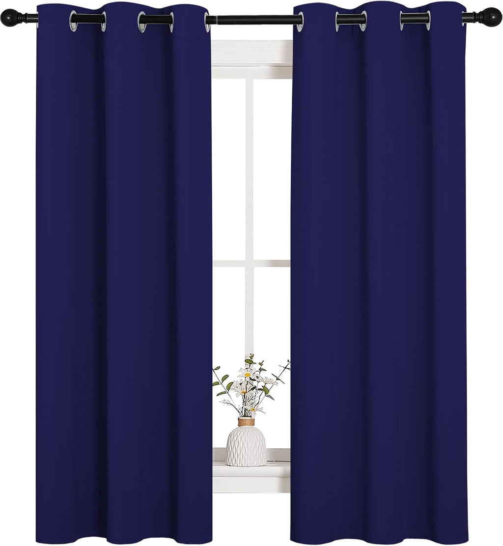 NICETOWN Blackout Draperies Curtains, All Season Thermal Insulated Solid Grommet Top Blackout Curtains/Drapes for Kid's Room (Royal Blue…