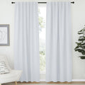 Nicetown Living Room Darkening Curtain Drapes - (Cloud Grey) W52 x L84, Set of 2, Room Darkening Window Treatment Drapery Panels Grey