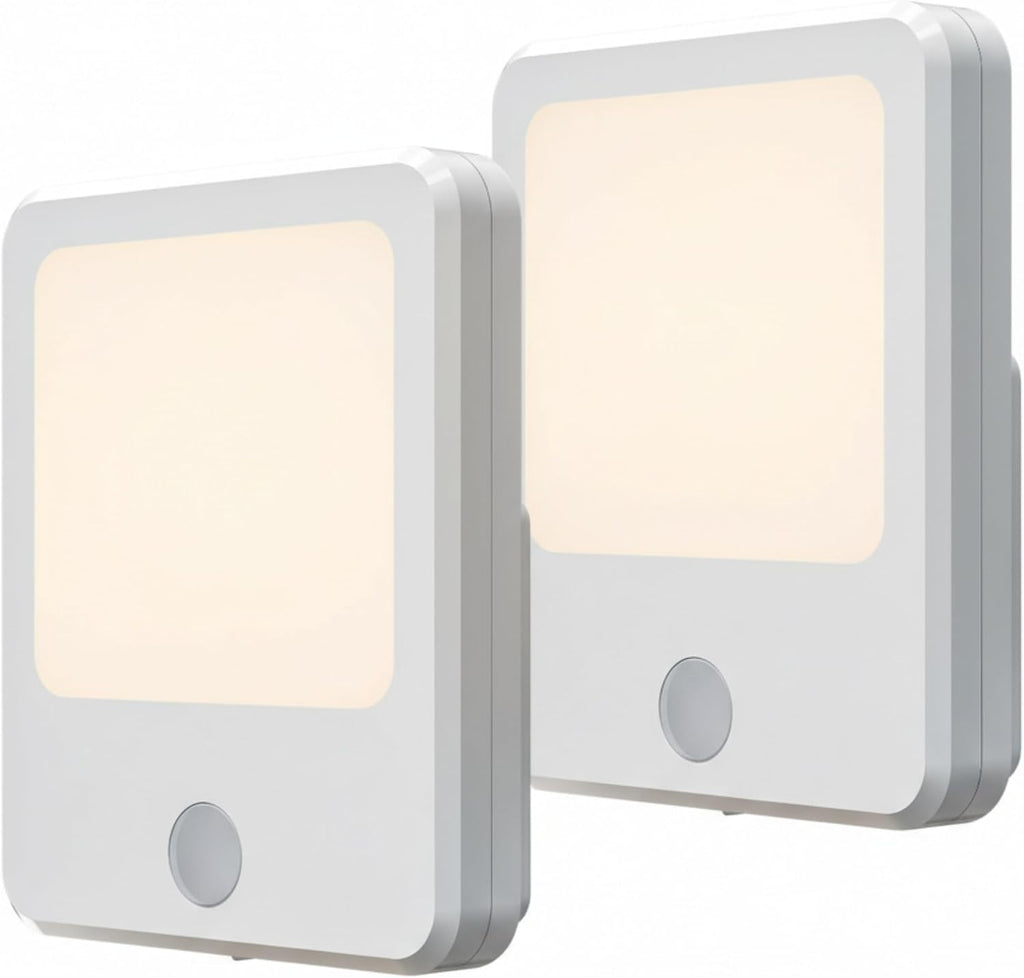 DYMOND Plug in Night Lights with Motion Sensor Dusk to Dawn, Dimmable Warm White Soft Light for Hallway, Bedroom, Bathroom, Stairway…