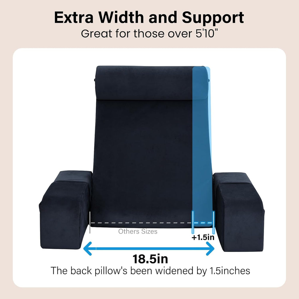 ENITYA Reading Pillow for Sitting in Bed Adult, 21" Large Back Pillow for Sitting up, Bed Rest Pillows for Reclining/Watching…