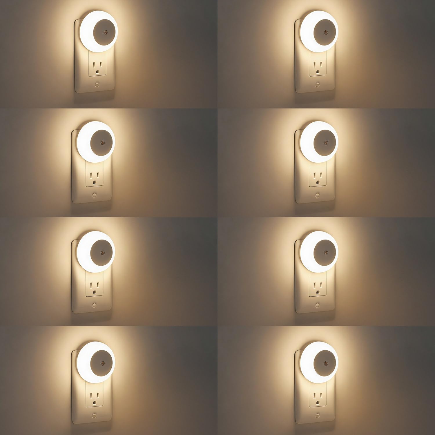 fesnne Night Light, Night Lights Plug into Wall, Dusk to Dawn Sensor Warm White Led Night Light 0.5W, 8 Pack Nightlight for Adults…