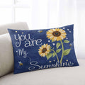 Rgaienmelw You Are My Sunshine Throw Pillow Covers King Size 20x36 Inches, Rectangle Decorative Pillowcase with Zipper, Yellow Sunflow…