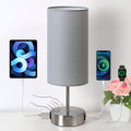 Yarra-Decor 【Upgraded Bedside Lamp with USB A+C Charging Ports & AC Outlet Touch Control Table Lamp for Bedroom 3 Way Dimmable Nightstand…