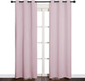 NICETOWN Blackout Draperies Curtains for Girls Room, Nursery Essential Thermal Insulated Grommet Top Blackout Panels (Lavender Pink, 1…