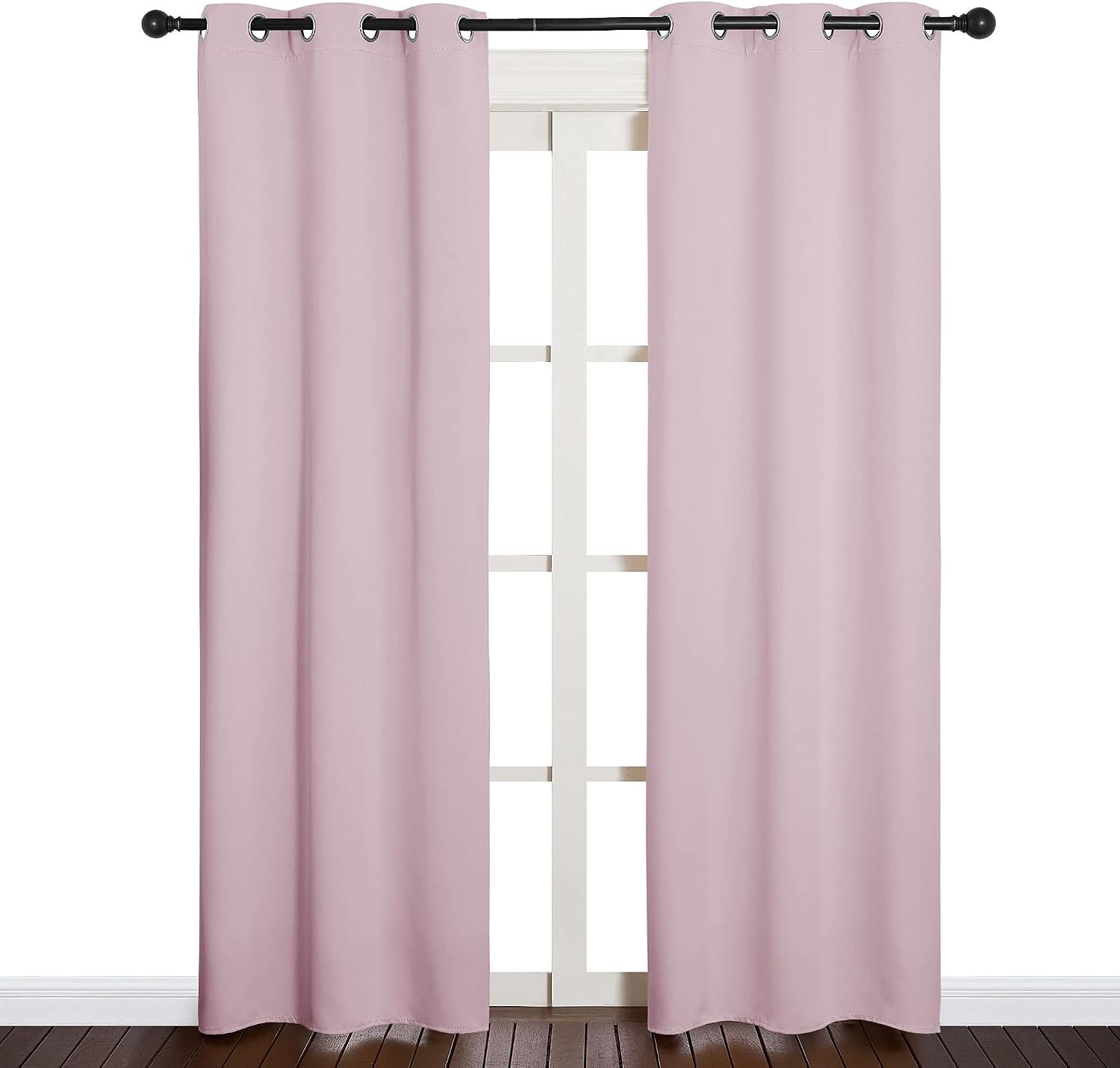NICETOWN Blackout Draperies Curtains for Girls Room, Nursery Essential Thermal Insulated Grommet Top Blackout Panels (Lavender Pink, 1…