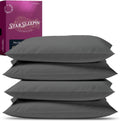 TEXAS LINEN CO. 100% Egyptian Cotton Pillow Cases King Size Set of 4 - Luxury 1200 Series Star Sleepin' Collection Cotton King Pillow…
