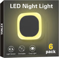 Yunlex 6 Pack Warm White Night Light, Gentle Eye-comfort with Dimmable Soft Glow & Indirect Reflection, Auto Dusk to Dawn Sensor, Plug in…