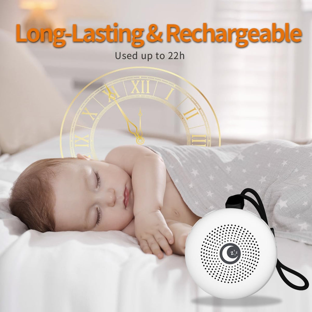 Sleepbox Sleep Sound Machine Portable Noise Machine with 30 Soothing Sounds 4 Timer Memory Function Rechargeable Battery 32 Volume Levels f…