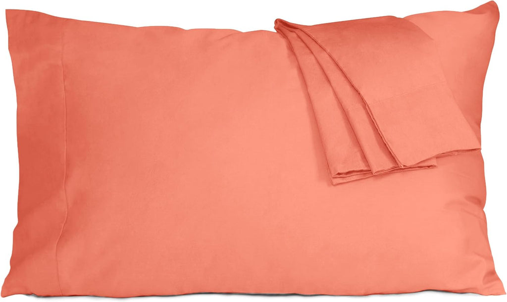 Homtec Pillow Cases, Standard Queen Size Cotton Percale Weave Pillowcases, Pre-Shrunk Breathable and Hypoallergenic Pillowcases, Set of 2 (…