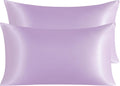 Ntbay 2 Pack Satin King Pillowcases for Hair and Skin, Luxurious and Silky Pillow Cases with Envelope Closure, 20x36 Inches, Light Purple 2…