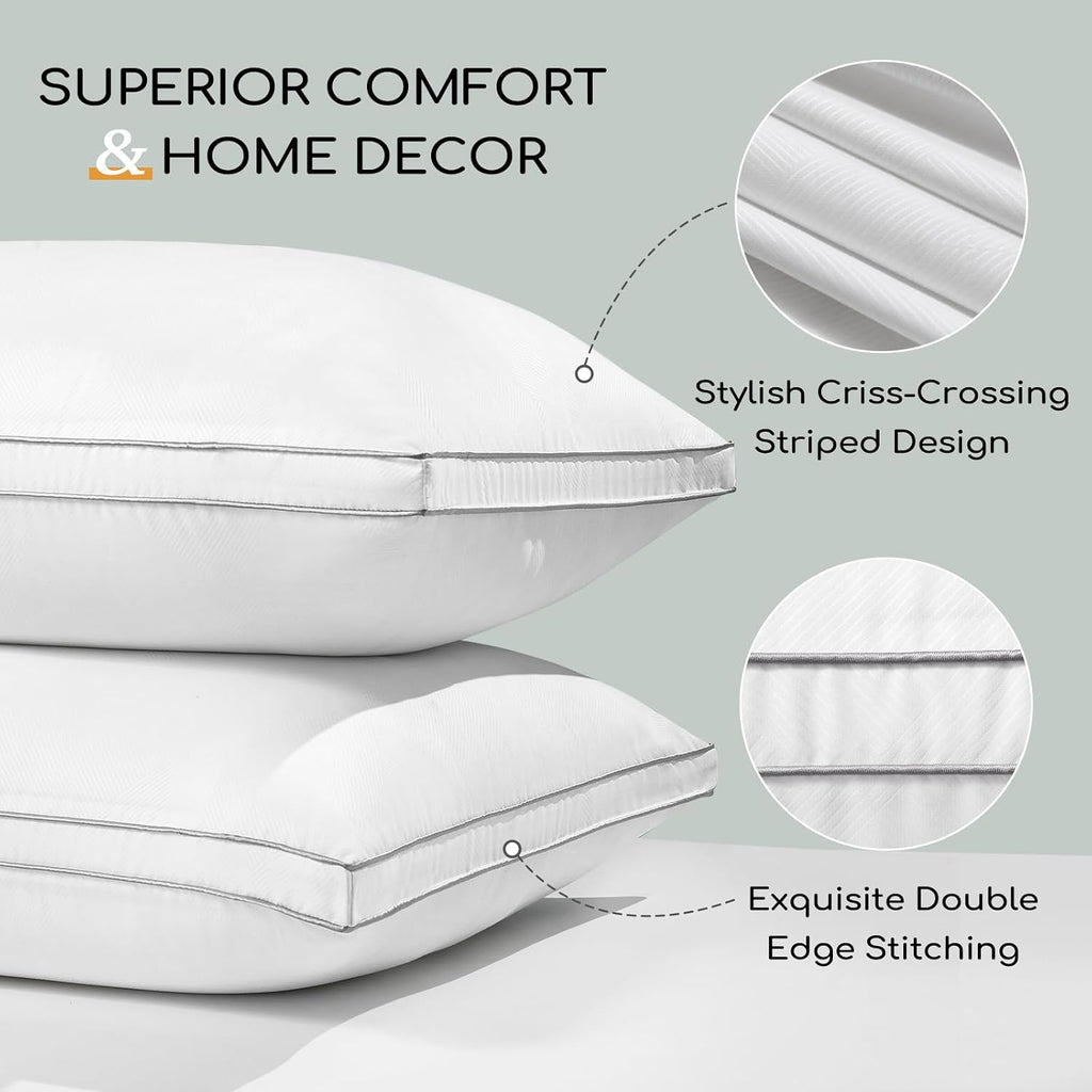 Harborest King Size Down Alternative Pillows Set of 2-20 x 36 Bed Pillows for Sleeping, Hotel Collection Pillows Good for Side and Back Sle…