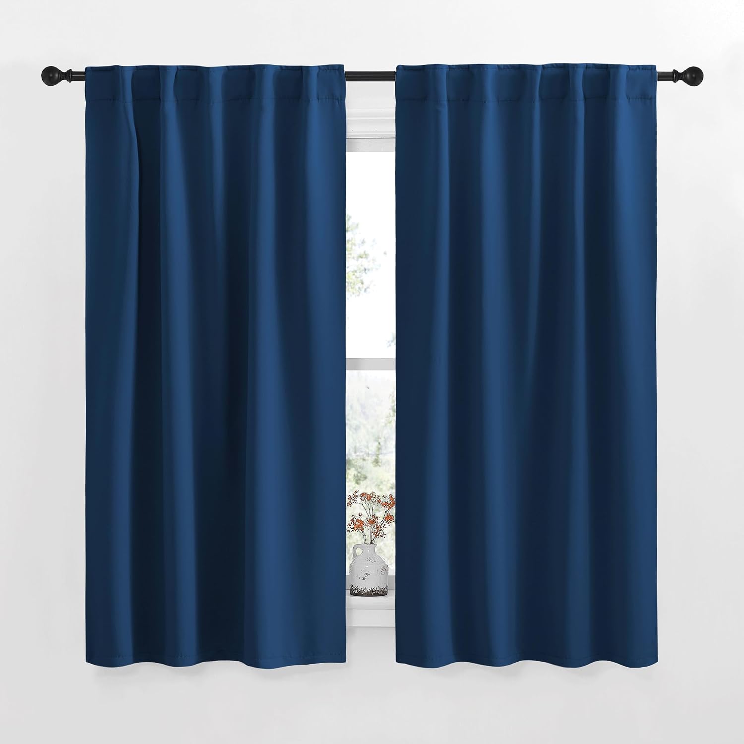 NICETOWN RV Curtains for Camper Windows - (Moroccan Blue Color) 34x54 Inch, 2 Panels Set, Thermal Insulated Room Darkening Blackout…