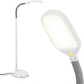 Brightech Litespan - Bright LED Floor Reading Lamp for Over Chair Crafts and Reading, Estheticians' Light for Lash Extensions, Adjustable S…