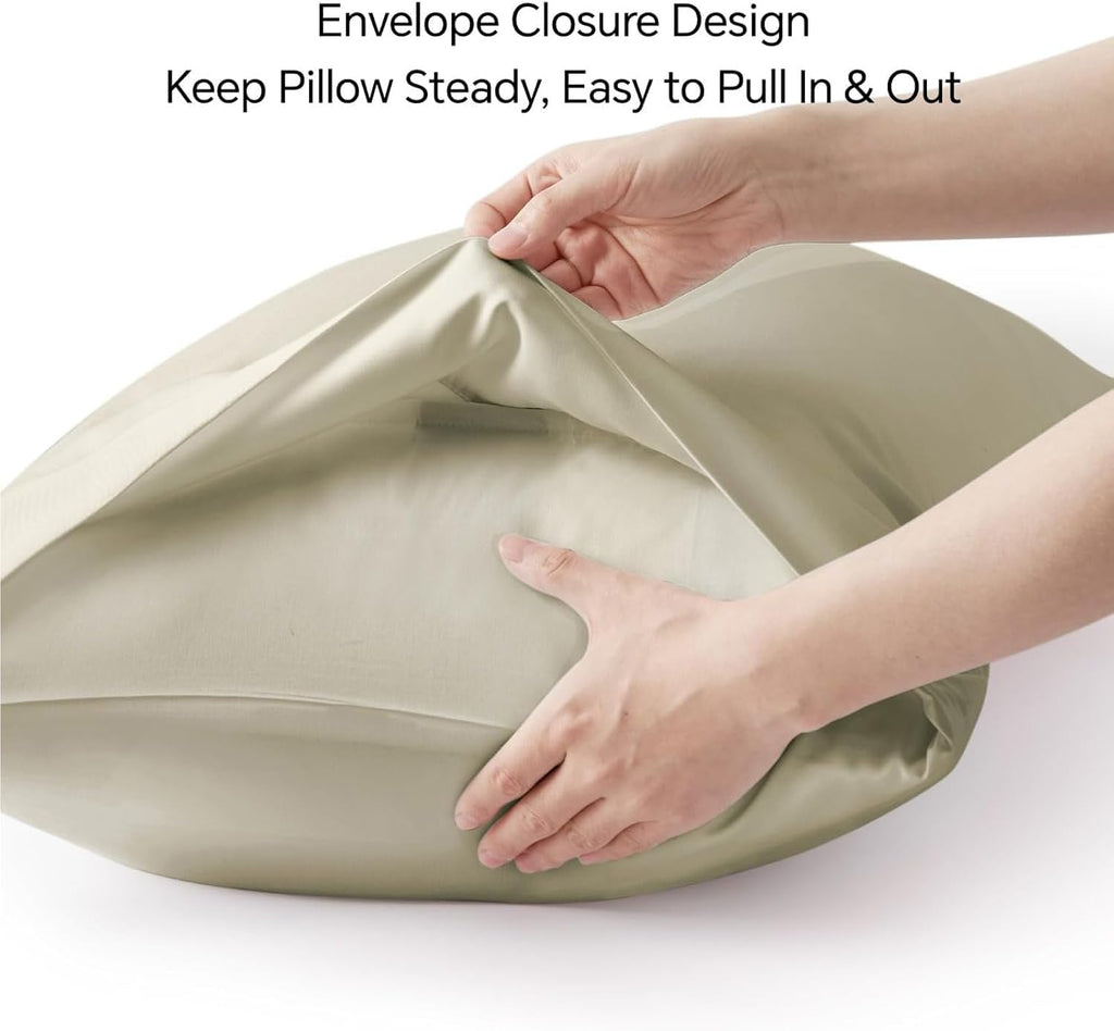 Bedelite King Size Pillow Cases Set of 2, Rayon Derived from Bamboo, Cooling Pillow Cases for Hot Sleepers & Night Sweats, Breathable and S…