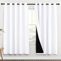 Nicetown 100% Blackout Window Curtain Panels, Full Light Blocking Drapes with Black Liner for Nursery, 72-inch Drop Thermal Insulated Drape…
