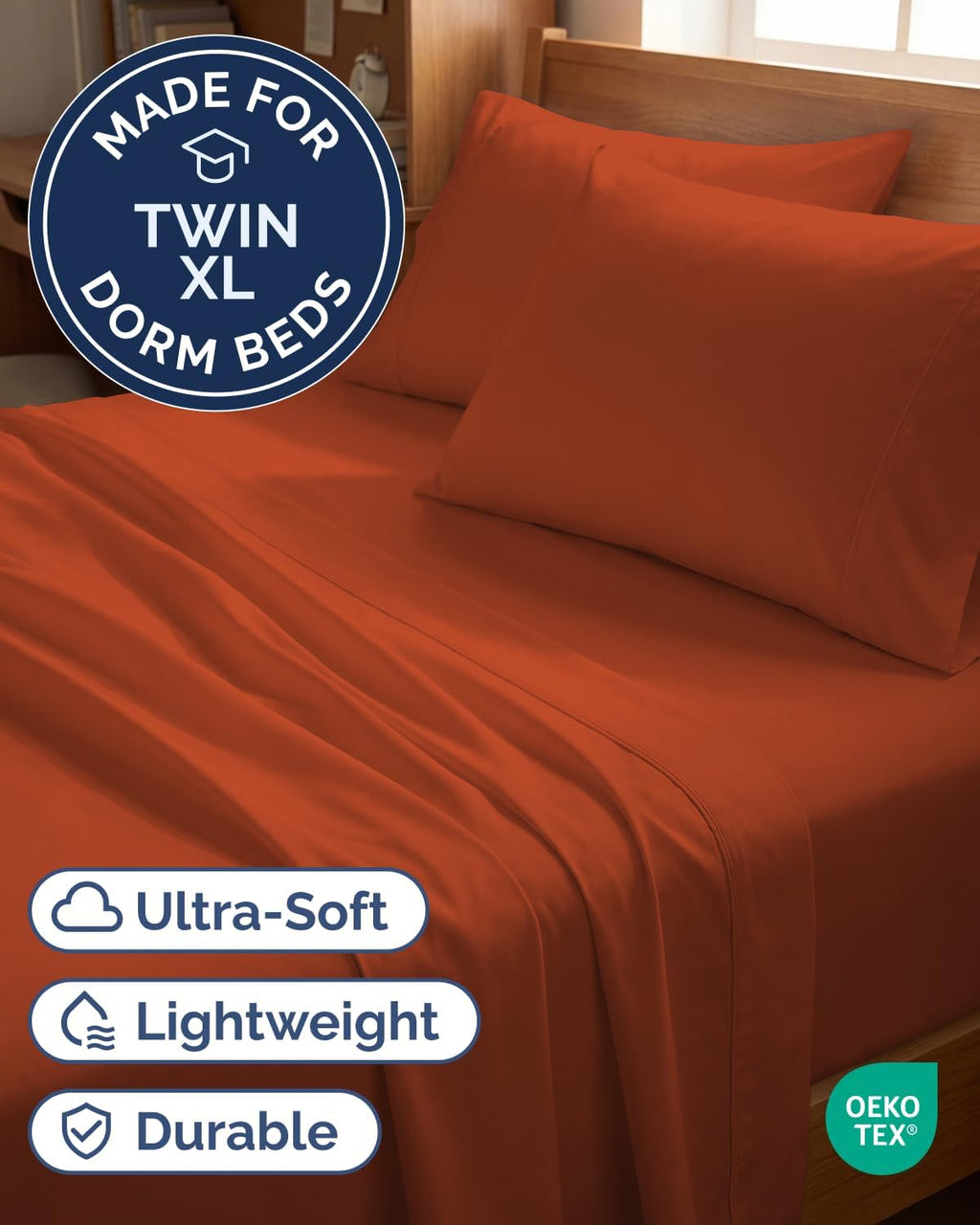 Twin XL 4 Piece Sheet Set - Comfy, Breathable & Cooling - Soft Hotel Luxury Bedding for Women, Men, Kids, Teens and Children - 1 Flat & 1…