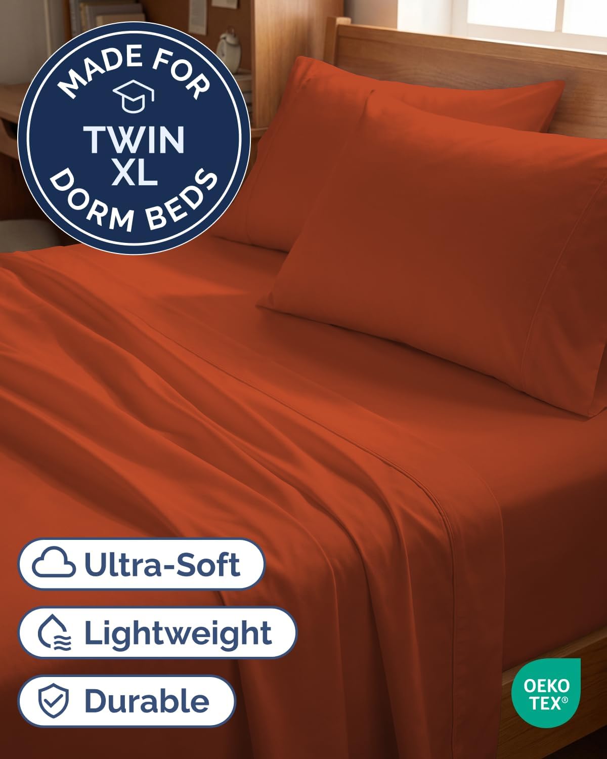 Twin XL 4 Piece Sheet Set - Comfy, Breathable & Cooling - Soft Hotel Luxury Bedding for Women, Men, Kids, Teens and Children - 1 Flat & 1…