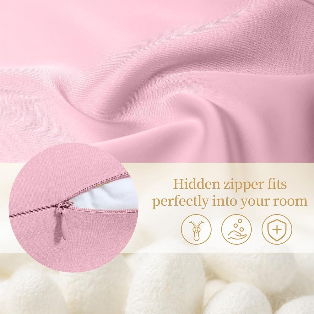 Mulberry Silk Pillowcase for Hair and Skin Standard Size 20"X 26" with Hidden Zipper, Softer Than Silk Pillow Cases Smooth Cooling Pillow…