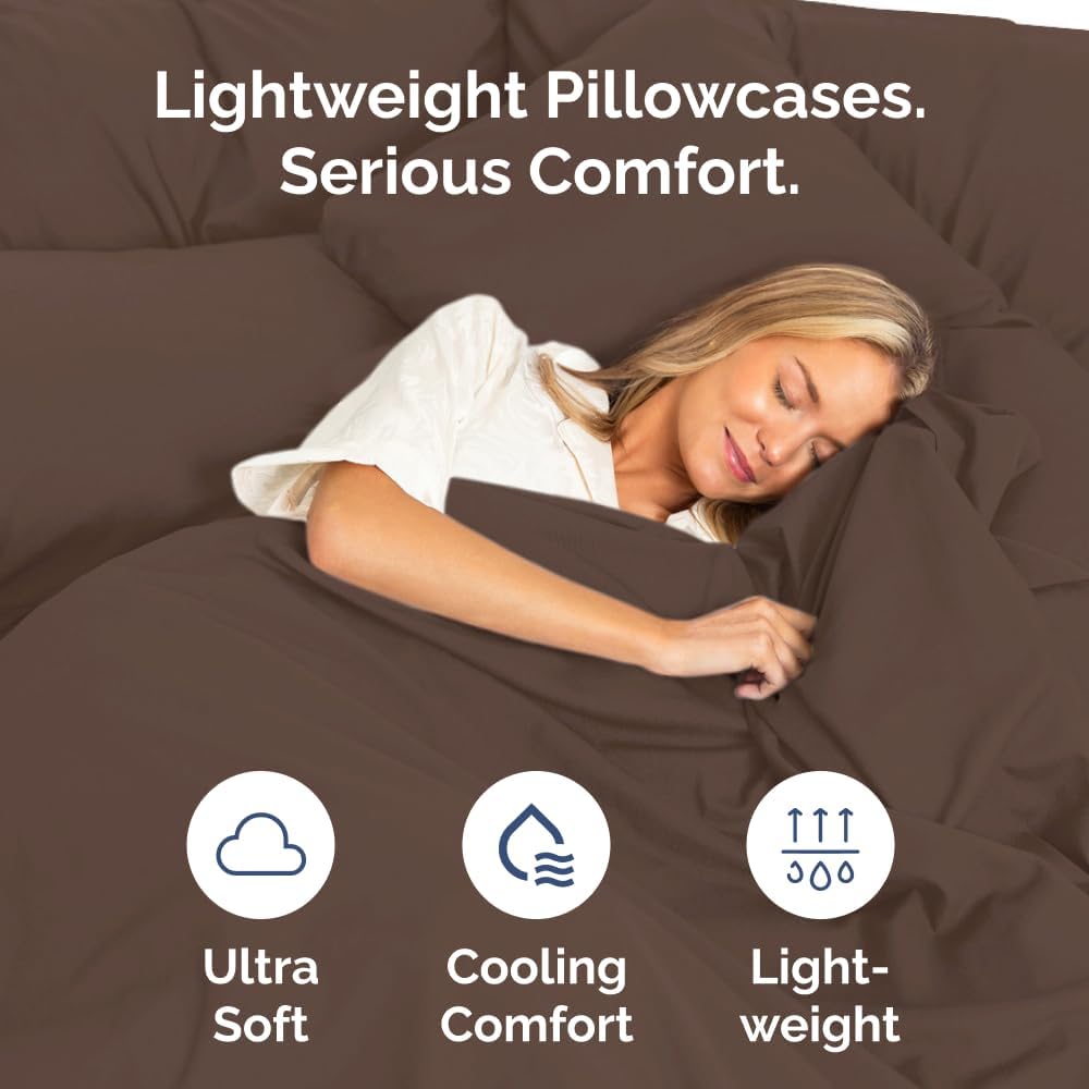 CGKUnlimited Queen Pillow Cases Set of 10 - Ultra Soft Hotel Quality Pillowcase Covers - Comfy & Wrinkle Free - Shrink, Stain and Fade Resi…
