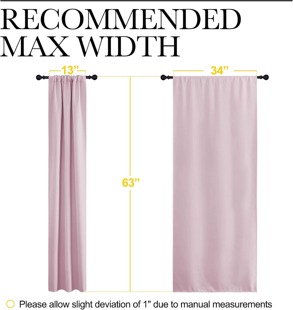 NICETOWN Bedroom Curtains, Room Darkening Draperies Window Curtain Panels, Thermal Insulated Room Darkening Curtains (Lavender Pink, 2…