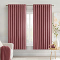 Miulee Dusty Rose Back Tab Blackout Curtains 63 Inch Length 2 Panels Set for Living Room Bedroom Privacy, Rod Pocket/Pinch Pleat Thermal In…