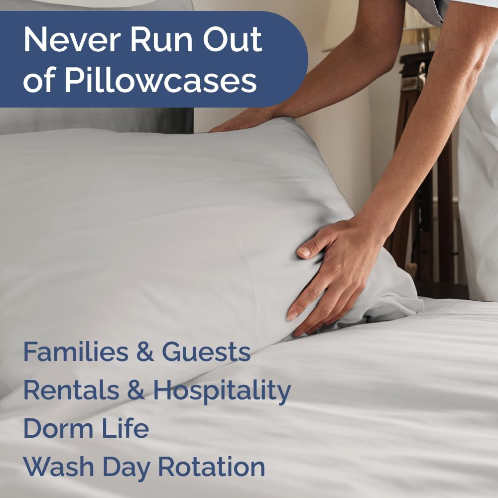Standard Pillow Cases Set of 8 - Ultra Soft Hotel Quality Pillowcase Covers - Comfy & Wrinkle Free - Shrink, Stain and Fade Resistant…