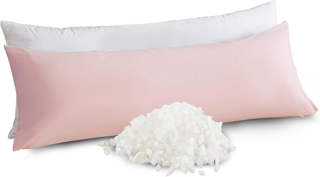 WhatsBedding Memory Foam Body Pillow with 100% Cotton Jersey Knitted Cover, Luxury Soft Large Long Pillow for Adults, Full Body Pillow…
