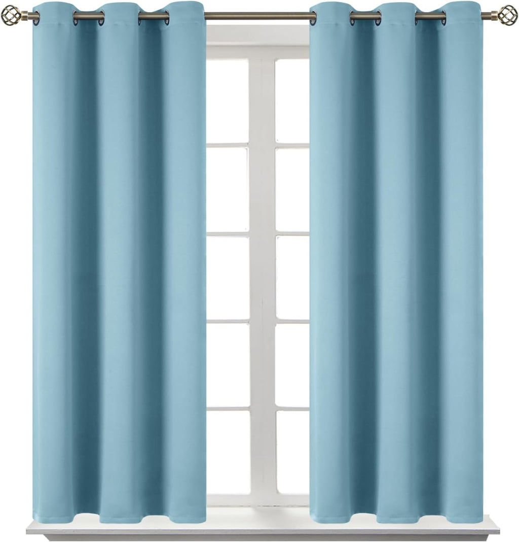 BGment Room Darkening Curtains 45 Inches Long - Grommet Thermal Insulated Drapes Window Treatment Curtains for Bedroom, 2 Panels, 38 x 45 I…