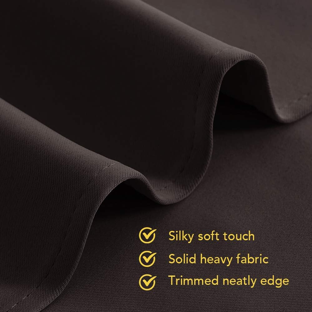 NICETOWN Blackout Curtain Panels for Bedroom, 2 Panels, W70 x L95-inch, Toffee Brown, Thermal Insulated Grommet Top Blackout Draperies…
