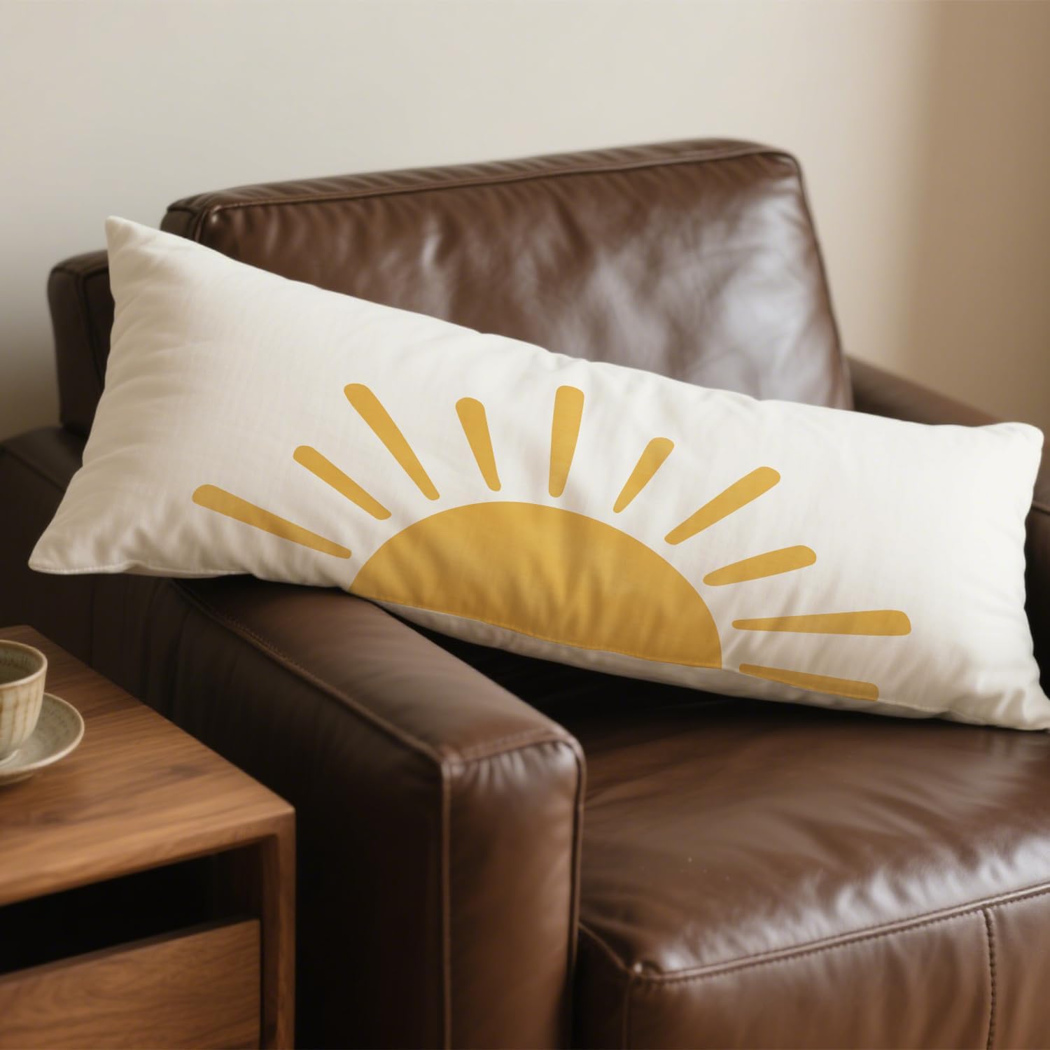 Boho Cute Sun Sunshine 20x54 Body Pillow Cover, Boho Sunshine Nursery Decor, Kids Room Decor, Modern Horizontal Sun Sunset Sunrise…