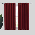 NICETOWN Christmas Burgundy Window Curtains Blackout Drapes, Thermal Insulated Solid Grommet Blackout Curtains/Draperies for Laundry Room…