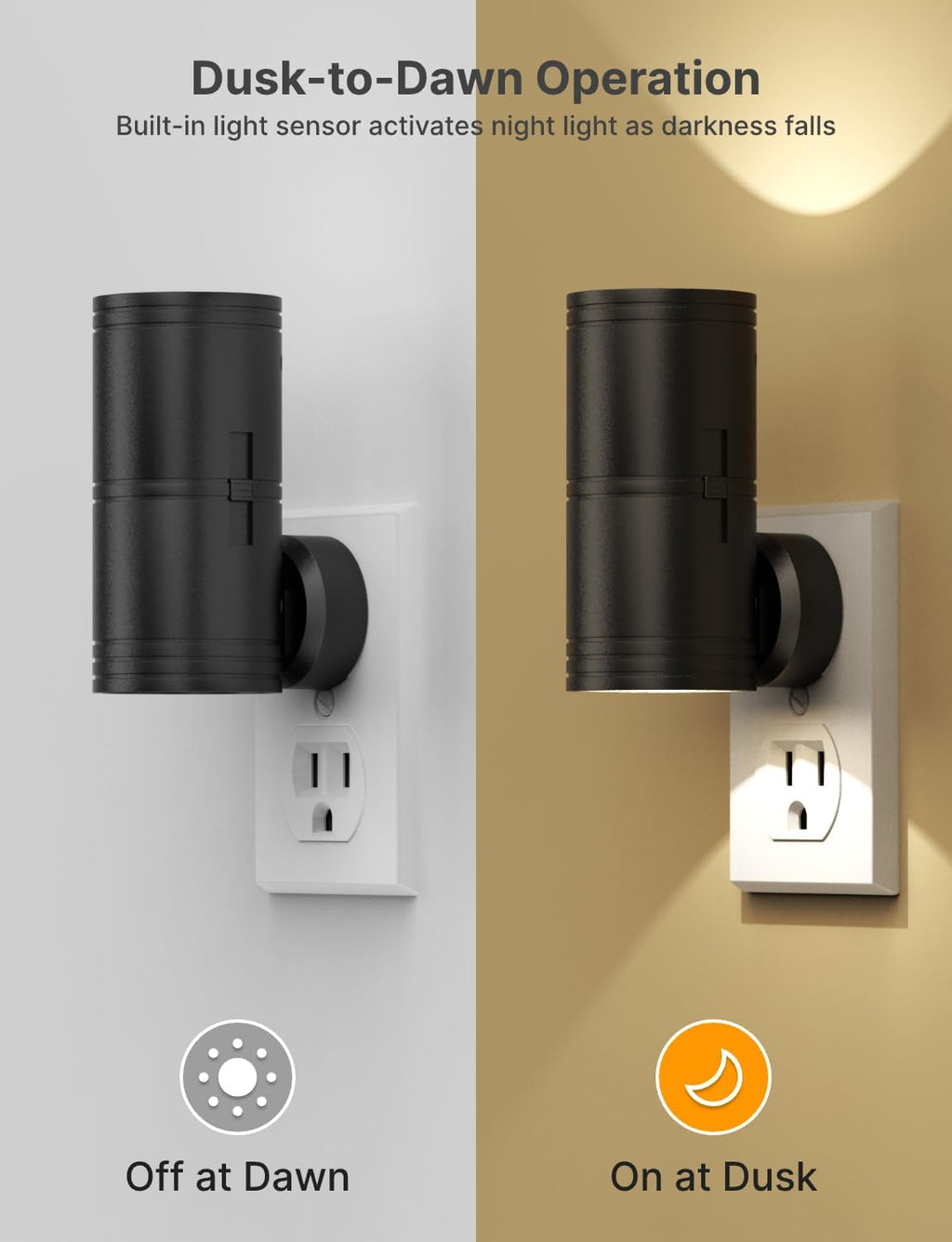 Likelgn Night Light Plug into Wall, 4 Pack Dimmable LED Nightlight with Dusk to Dawn Sensor, Soft White Glow, for Hallway, Bathroom…